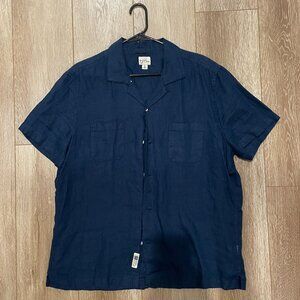 J.Crew Irish linen camp collar shirt